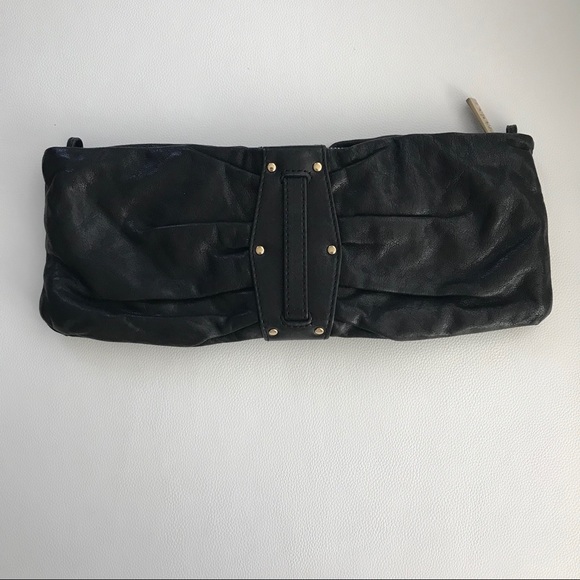 Kooba Erin Black Leather Baguette Shoulder Bag - Picture 2 of 8